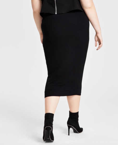 Trendy Plus Size Bodycon Jersey Midi Skirt, Created for Macy's