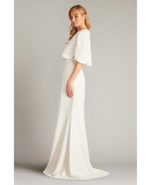 Women's Reba Embellished Cape Overlay Bridal Gown