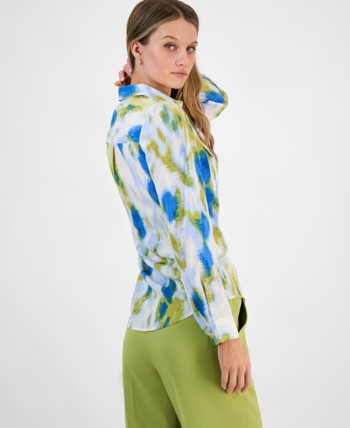 Women's Watercolor-Print Blouse, Exclusively at Macy's