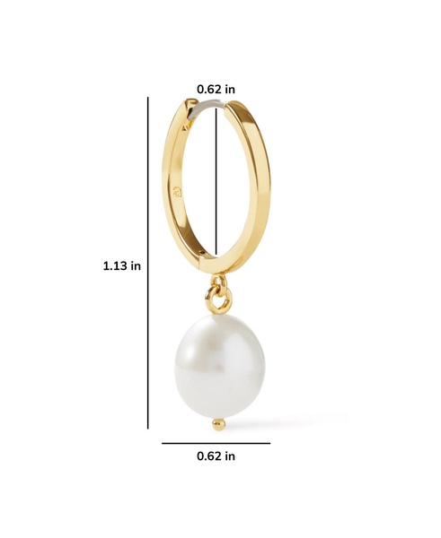 - Pearl Hoops - Medium Frida
