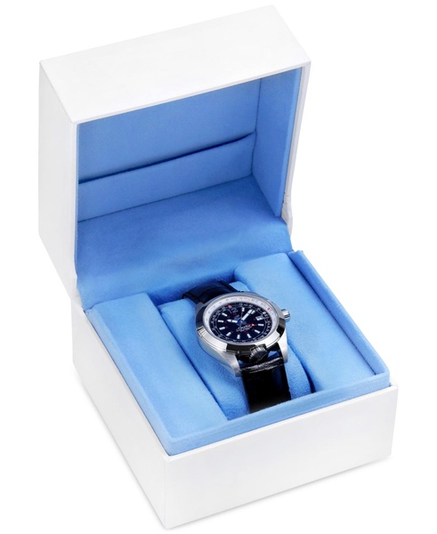 Women's Amelia Swiss GMT Black Leather Strap Watch 40mm
