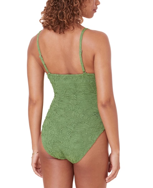 Women's Lanikai Textured Floral V-Neck One-Piece Swimsuit