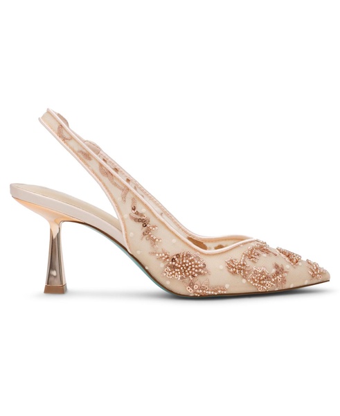 Nikki Embroidered Slingback Evening Pumps