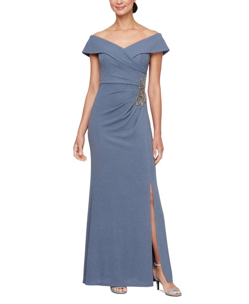 Women's Off-The-Shoulder Beaded Gown