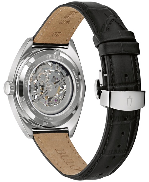 Men's Automatic Classic Surveyor Black Leather Strap Watch 41mm