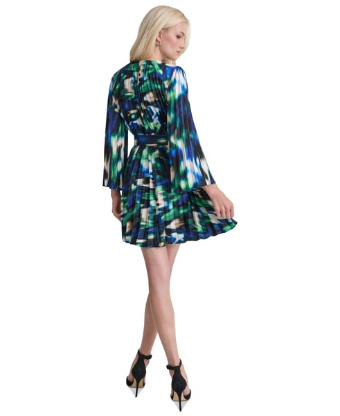 Women's Printed Pleated A-Line Dress