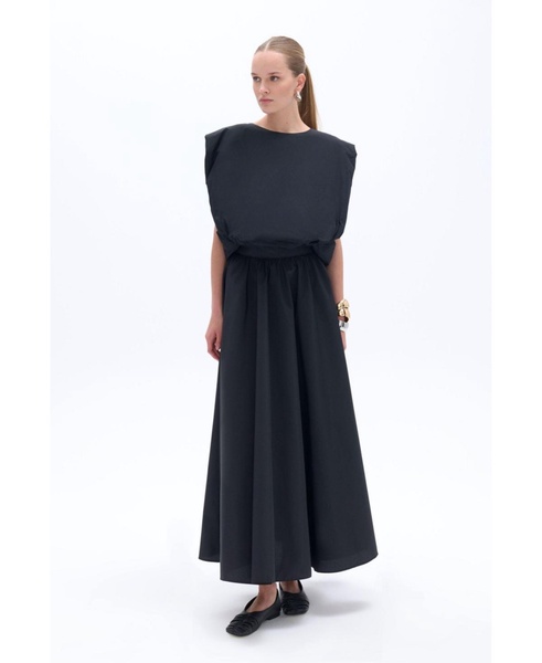 Women's Taffeta Crewneck Blouse