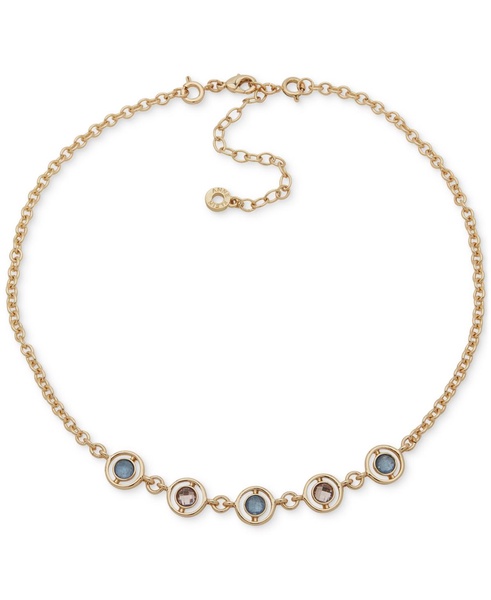2-Pc. Gold-Tone Multi-Stone Crystal Pendant Necklace, 16" + 3" extender