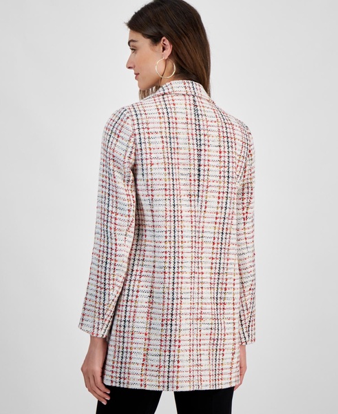 Women's Tweed Faux Double-Breasted Jacket