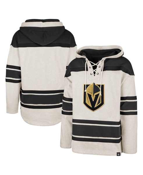 Men's Oatmeal Vegas Golden Knights Rockaway Lace-Up Pullover Hoodie