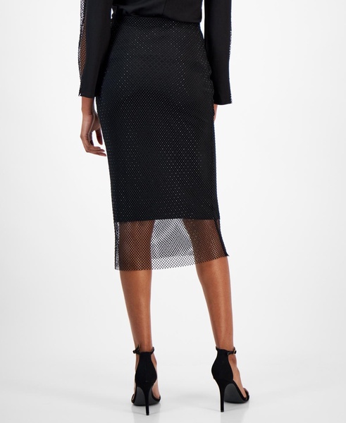 Women's Embellished Pull-On Midi Skirt 