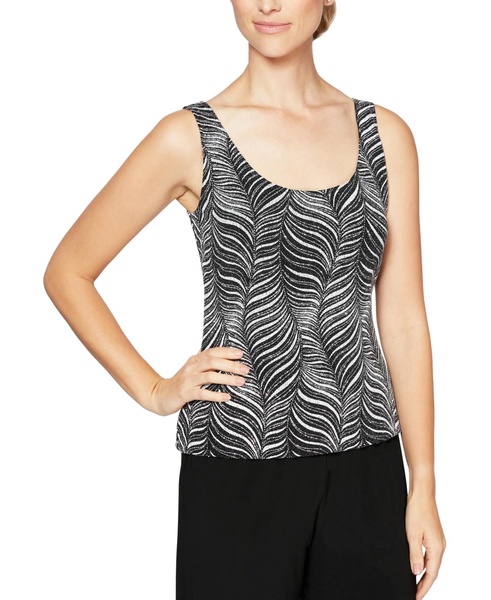 Women's Abstract-Print 3/4-Sleeve Jacket & Tank Top