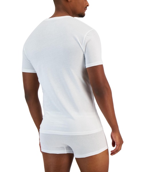 Men's 4-Pk. Slim-Fit Solid V-Neck Cotton Undershirts,  Created for Macy's 