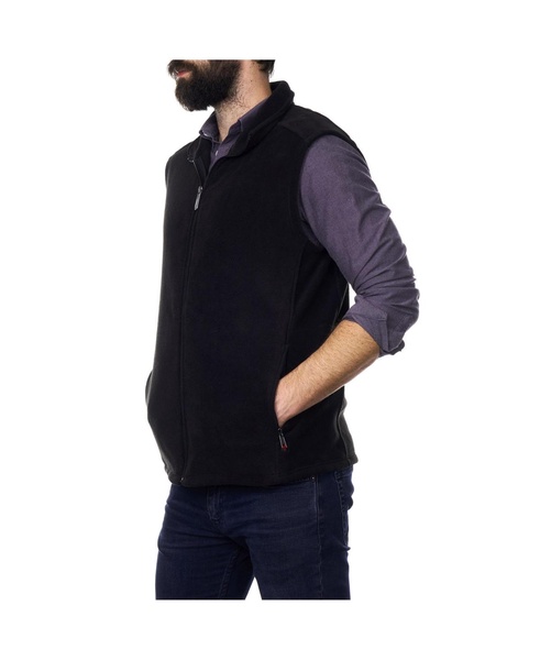 Mens Full Zip Up Fleece Vest Lightweight Warm Sleeveless Jacket