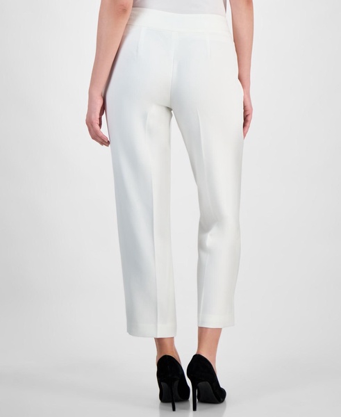 Women's Stretch-Crepe Mid-Rise Slim Ankle Pants, Regular & Petite Sizes