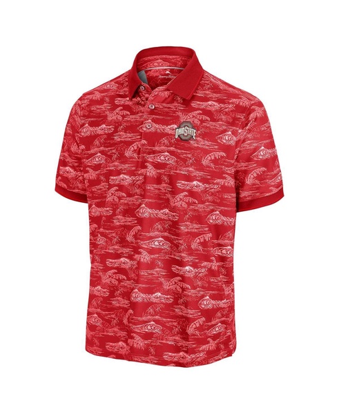 Men's Scarlet Ohio State Buckeyes Sport Bay View Polo