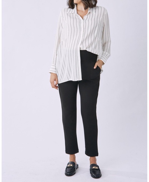 Maternity Angel Relaxed Black Work Pants