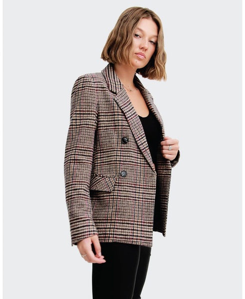 Piccadilly Wool Blend Plaid Blazer