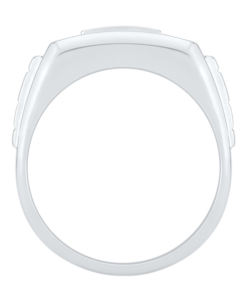 Men's Diamond Cluster Nugget Detail Ring (1 ct. t.w.) in 10k White Gold