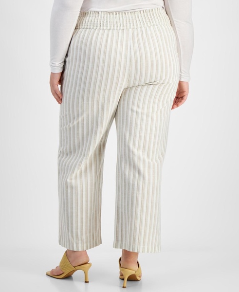 Trendy Plus Size Striped Pants, Exclusively at Macy's