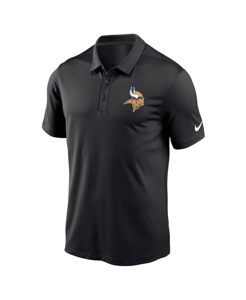 Men's Black Minnesota Vikings Franchise Team Logo Performance Polo