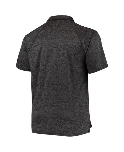 Men's Heathered Black Minnesota Golden Gophers Big and Tall Down Swing Polo Shirt