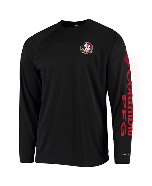 Men's Black Florida State Seminoles Terminal Tackle Omni-Shade Raglan Long Sleeve T-shirt