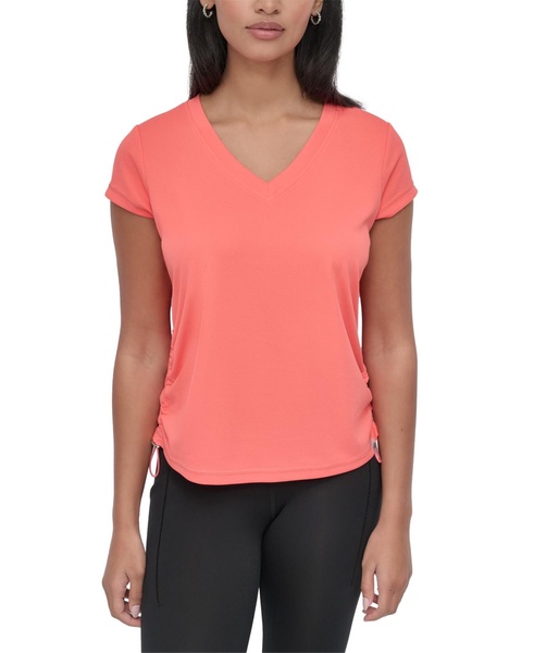 Sport Women's Crewneck Short-Sleeve Side-Ruched Top
