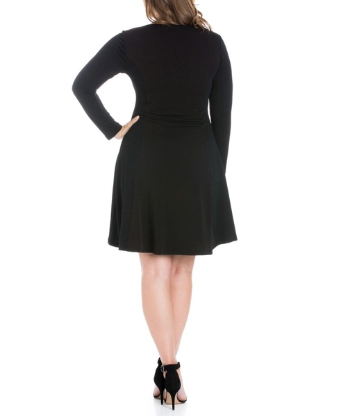 Women's Plus Size Fit and Flare Skater Dress