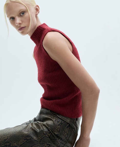 Women's Perkins-Neck Knitted Vest
