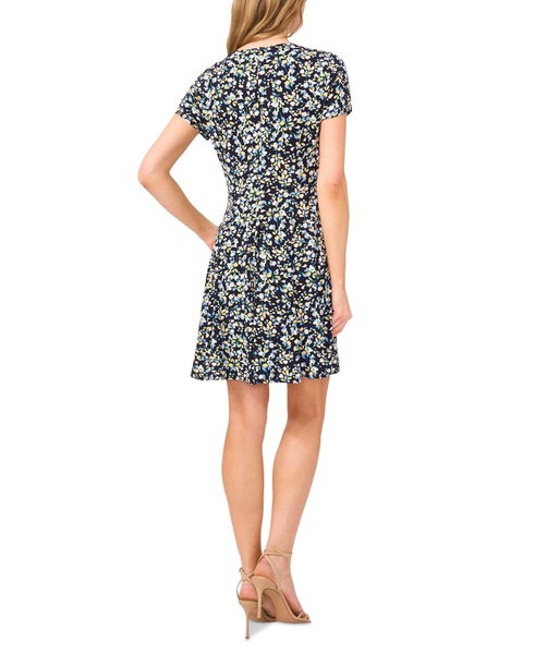 Women's Printed Knit Fit & Flare Dress