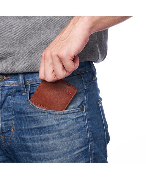 Mens Slimfold Wallet RFID Safe Bifold Genuine Leather ID Window