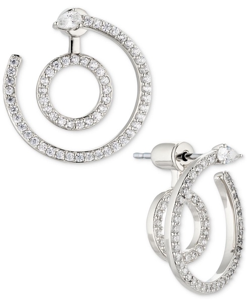 AVA NADRI Cubic Zirconia Front Back Circle Drop Earrings