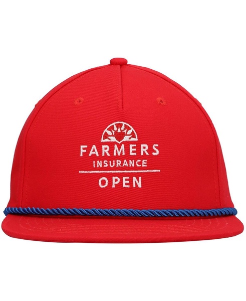 Men's Red Farmers Insurance Open Colonial Snapback Hat