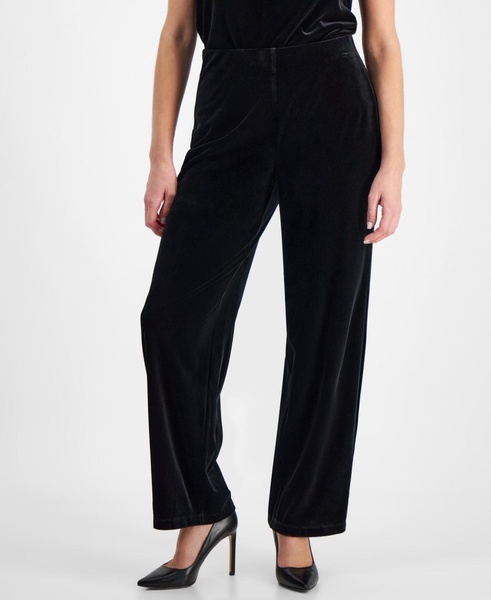 Petite Wide-Leg Pull-On Pants
