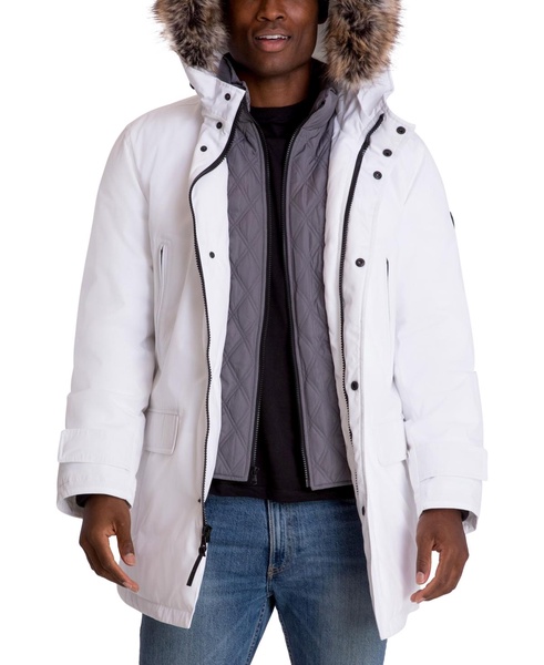 Michael Kors Men's Hooded Bib Snorkel Parka, Created for Macy's