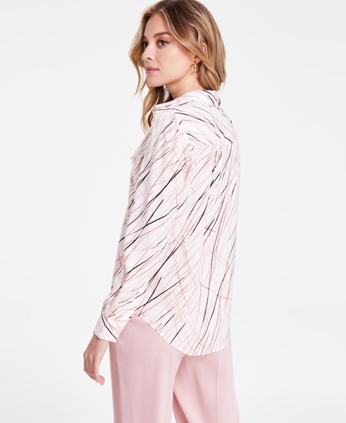 Women's Graphic Line Print Blouse, Exclusively at Macy's 