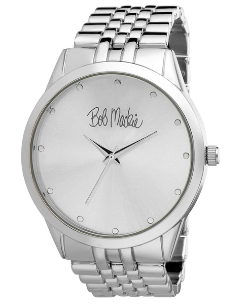 Men's and Women's Silver-tone Base Metal Bracelet 2 Piece Watch Set 45mm and 36mm