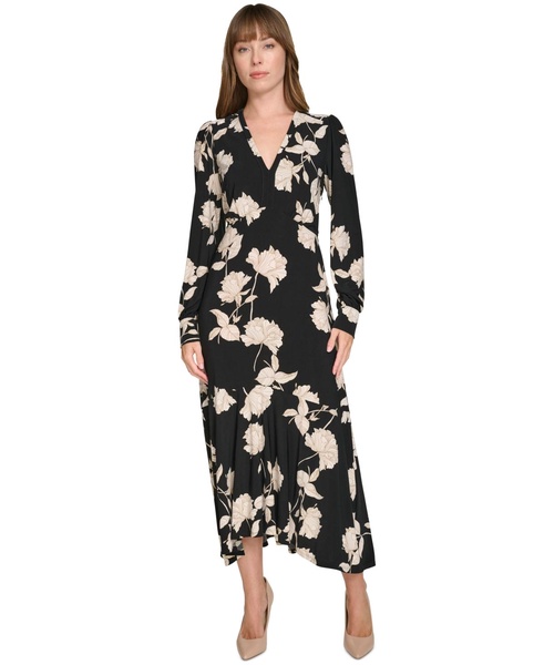 Women's Floral-Print Midi Dress