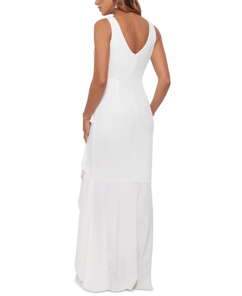 Ruffled High-Low Gown