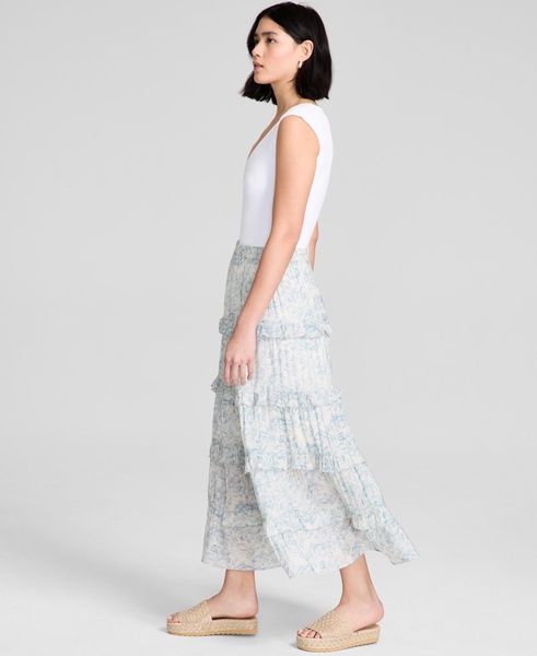 Women's Floral Tiered Pull-On Maxi Skirt, Exclusively at Macy's