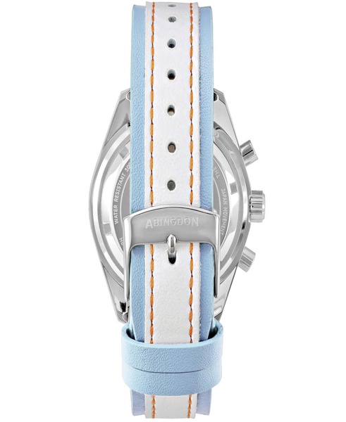 Women's Jordan Chronograph Multifunctional Gulfhawk Blue Leather Strap Watch, 40mm