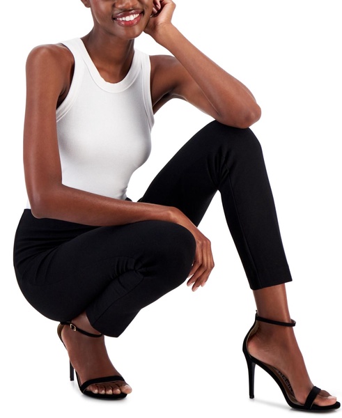 Petite Pull-On Compression Slim Ankle Pants