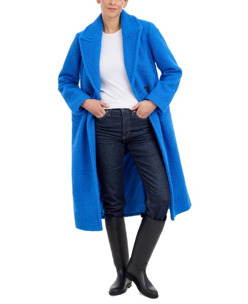 Women's Double-Breasted Bouclé Walker Coat