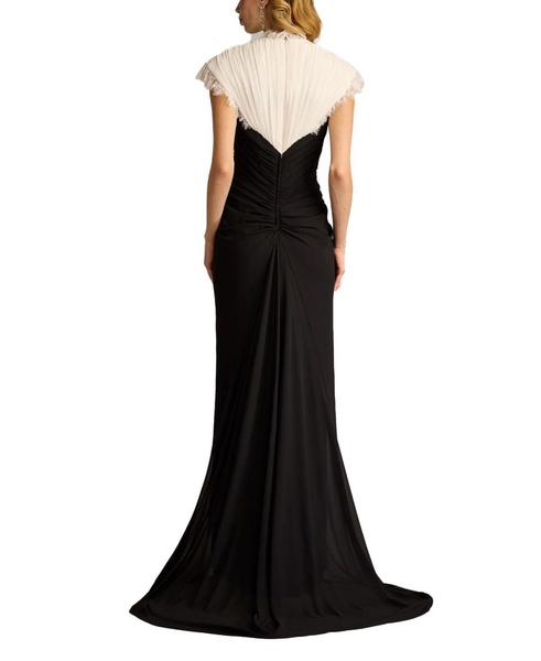 Amelie Lace Trim Chiffon Gown