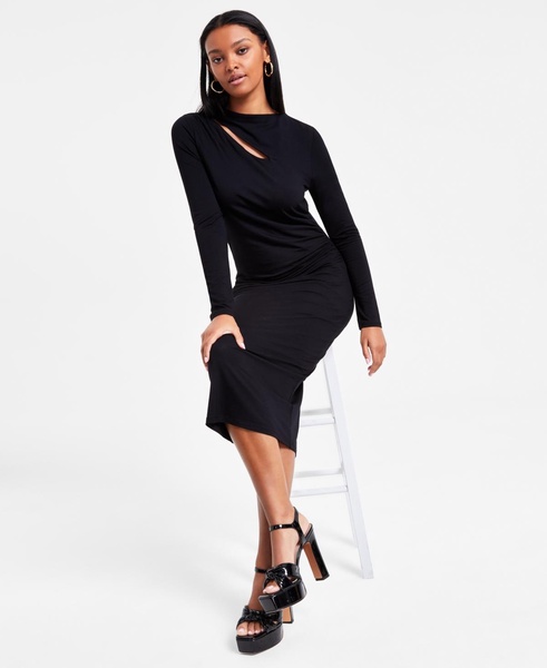 Women's Cutout Mock Neck Midi Dress, Exclusively at Macy's