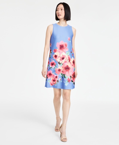 Petite Cascading Florals Sleeveless Shift Dress