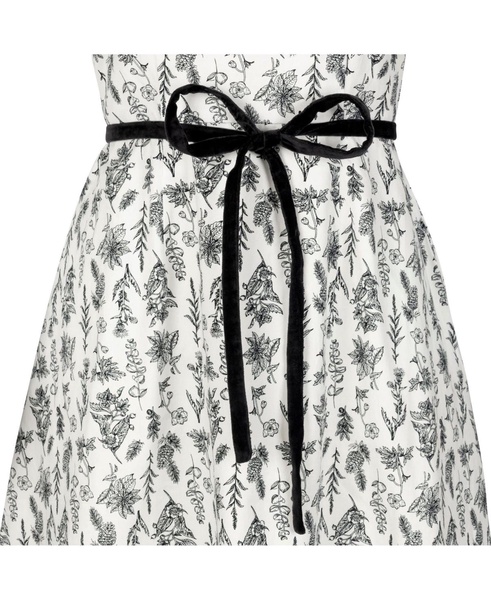 Womens' Short Pleated Sleeve Woven Dress with Waist Tie
