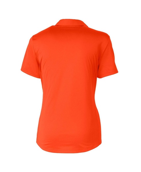 Women's Orange Denver Broncos Throwback Logo Prospect Textured Stretch Polo