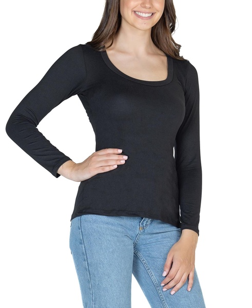 Women's Long Sleeve Scoop Neck Top